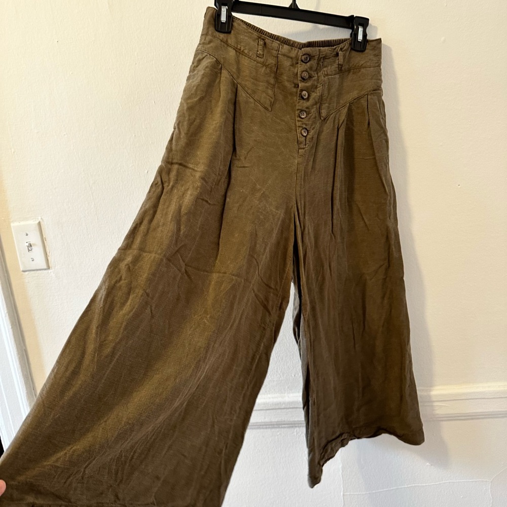 Wide linen pants Anthropologie